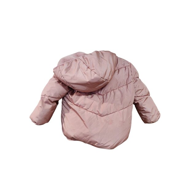 Kids SwissTech Pink Puffer Jacket With Hood 2T - Picture 2 of 3